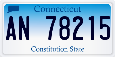 CT license plate AN78215