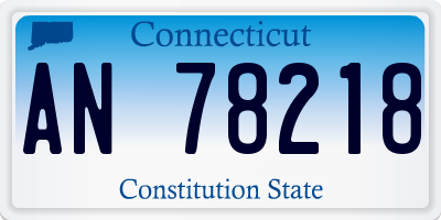 CT license plate AN78218