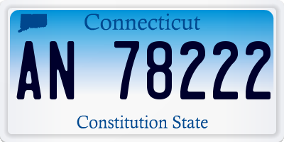 CT license plate AN78222
