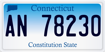 CT license plate AN78230