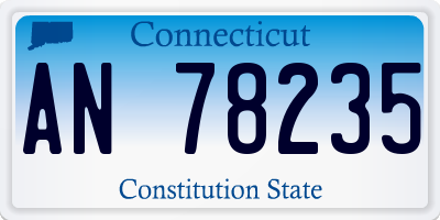 CT license plate AN78235