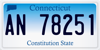 CT license plate AN78251