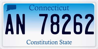 CT license plate AN78262