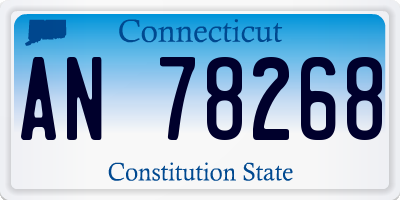 CT license plate AN78268