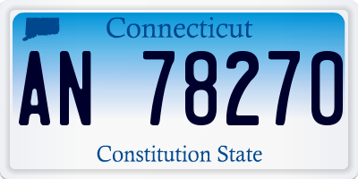 CT license plate AN78270