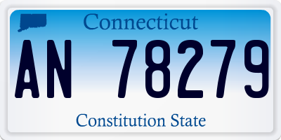 CT license plate AN78279