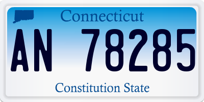 CT license plate AN78285