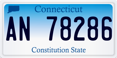 CT license plate AN78286