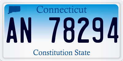 CT license plate AN78294