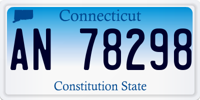 CT license plate AN78298
