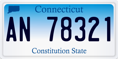 CT license plate AN78321