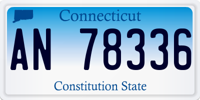 CT license plate AN78336