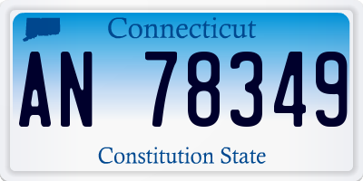 CT license plate AN78349