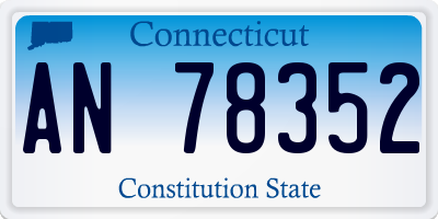 CT license plate AN78352