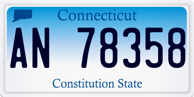 CT license plate AN78358