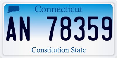CT license plate AN78359