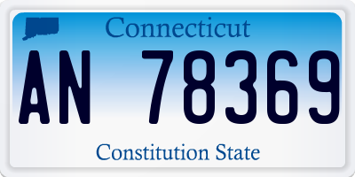 CT license plate AN78369
