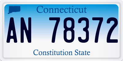CT license plate AN78372
