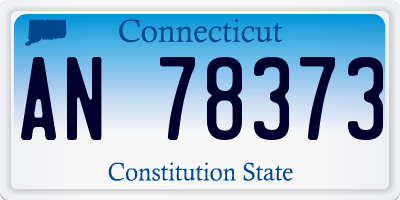 CT license plate AN78373