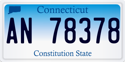 CT license plate AN78378