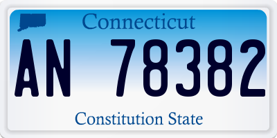 CT license plate AN78382