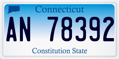 CT license plate AN78392