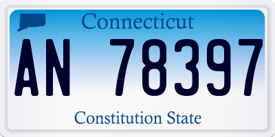 CT license plate AN78397