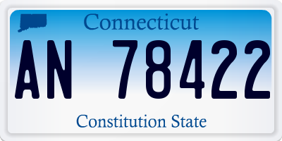 CT license plate AN78422
