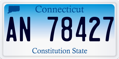 CT license plate AN78427
