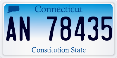 CT license plate AN78435
