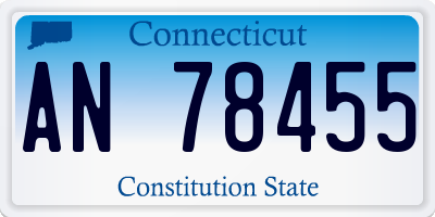 CT license plate AN78455