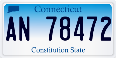 CT license plate AN78472