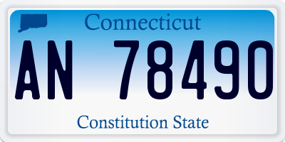 CT license plate AN78490