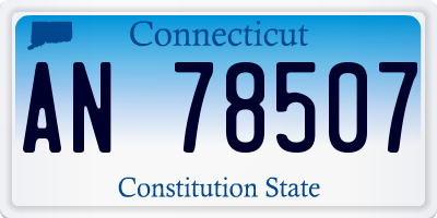 CT license plate AN78507
