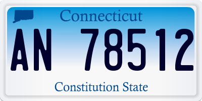 CT license plate AN78512