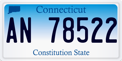 CT license plate AN78522