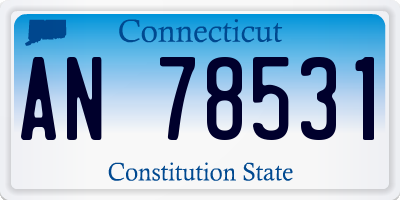 CT license plate AN78531