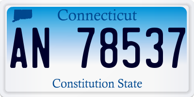CT license plate AN78537