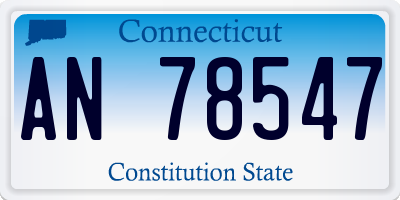 CT license plate AN78547