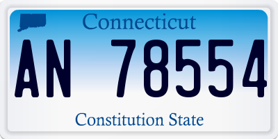 CT license plate AN78554