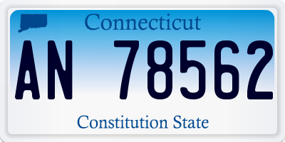 CT license plate AN78562