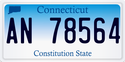 CT license plate AN78564
