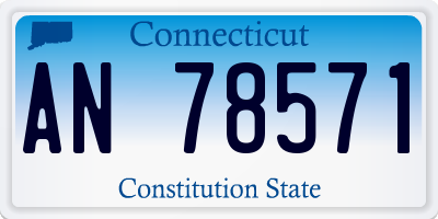 CT license plate AN78571
