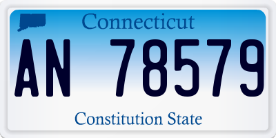 CT license plate AN78579