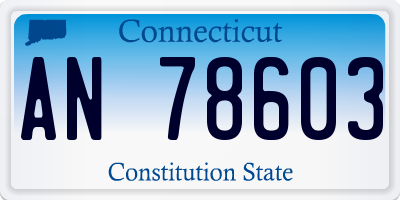 CT license plate AN78603