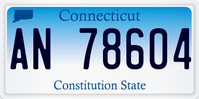 CT license plate AN78604