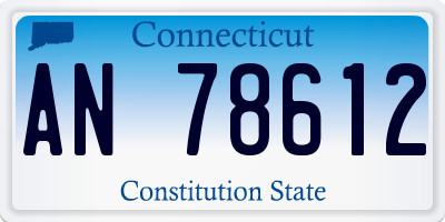 CT license plate AN78612