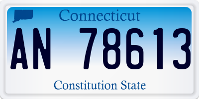 CT license plate AN78613
