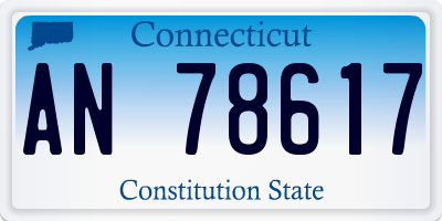 CT license plate AN78617