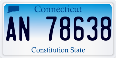 CT license plate AN78638